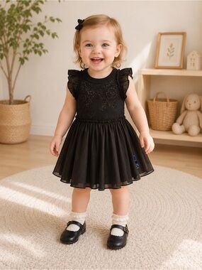NWT JNBY for Mini Black Dress – Size 73 (Approx. 6–12 Months)